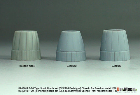 DEFモデル DZ48012 1/48 F-20 タイガーシャーク GE YF404-100 排気ノズル クローズ(フリーダムモデル用)