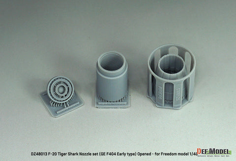 DEFモデル DZ48013 1/48 F-20 タイガーシャーク GE YF404-100 排気ノズル オープン (フリーダムモデル用)
