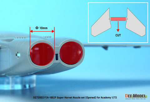 DEFモデル DZ72001 1/72 F/A-18E/F/G スーパーホーネット用排気ノズル クローズ (アカデミー用)