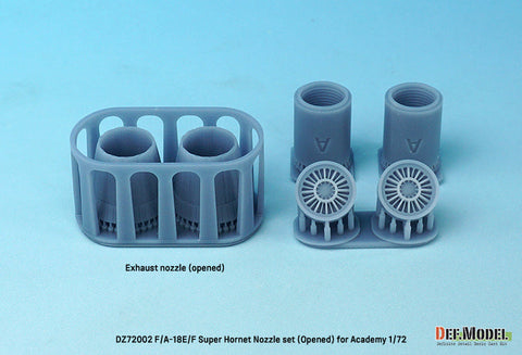 DEFモデル DZ72002 1/72 F/A-18E/F/G スーパーホーネット用排気ノズル オープン(アカデミー用)