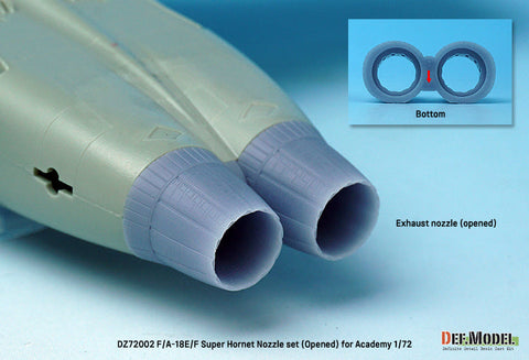 DEFモデル DZ72002 1/72 F/A-18E/F/G スーパーホーネット用排気ノズル オープン(アカデミー用)