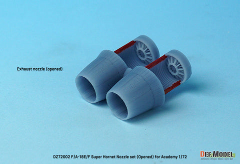 DEFモデル DZ72002 1/72 F/A-18E/F/G スーパーホーネット用排気ノズル オープン(アカデミー用)
