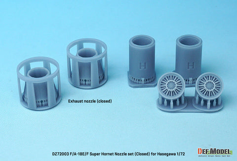DEFモデル DZ72003 1/72 F/A-18E/F/G スーパーホーネット用排気ノズル クローズ(ハセガワ用)