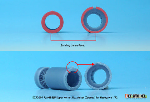 DEFモデル DZ72004 1/72 F/A-18E/F/G スーパーホーネット用排気ノズル オープン(ハセガワ用)