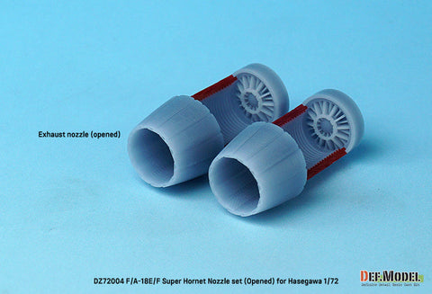 DEFモデル DZ72004 1/72 F/A-18E/F/G スーパーホーネット用排気ノズル オープン(ハセガワ用)