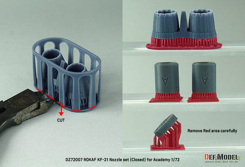 DEFモデル DZ72007 1/72 韓国空軍 KF-21 ポラメ 排気ノズル クローズ (アカデミー用)