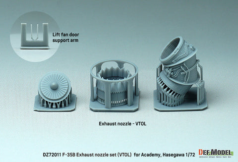 DEFモデル DZ72011 1/72 F-35B ライトニングII 排気ノズル VTOL状態 (アカデミー/ ハセガワ用)