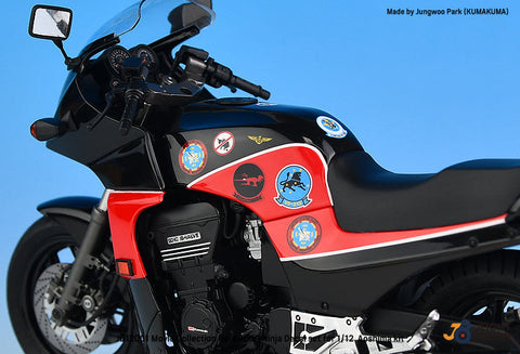 DEFモデル JD12001 1/12 GPZ900R Ninja デカールセット - ムービーコレクション No.4 (アオシマ用)