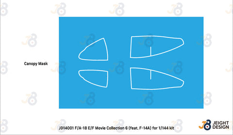 DEFモデル JD14001 1/144 F/A-18E/F スーパーホーネット デカールセット- ムービーコレクション No.6(レベル用)