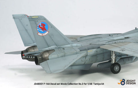 DEFモデル JD48001 1/48 F-14A デカールセット ムービーコレクション No.1 (タミヤ用)