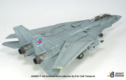 DEFモデル JD48001 1/48 F-14A デカールセット ムービーコレクション No.1 (タミヤ用)
