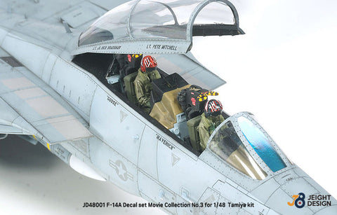 DEFモデル JD48001 1/48 F-14A デカールセット ムービーコレクション No.1 (タミヤ用)