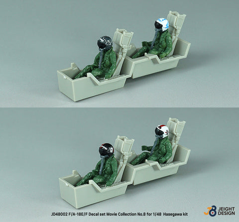 DEFモデル JD48002 1/48 F/A-18E/F スーパーホーネット デカールセット - ムービーコレクション No.8 (ハセガワ用)