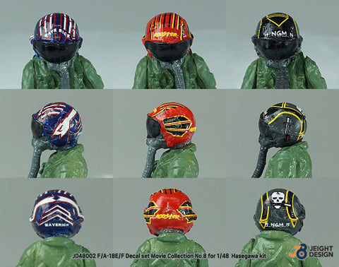 DEFモデル JD48002 1/48 F/A-18E/F スーパーホーネット デカールセット - ムービーコレクション No.8 (ハセガワ用)