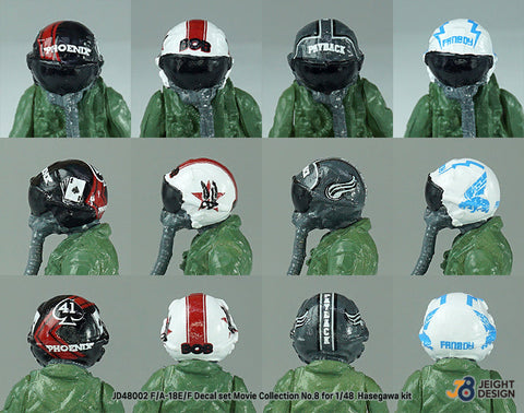 DEFモデル JD48002 1/48 F/A-18E/F スーパーホーネット デカールセット - ムービーコレクション No.8 (ハセガワ用)