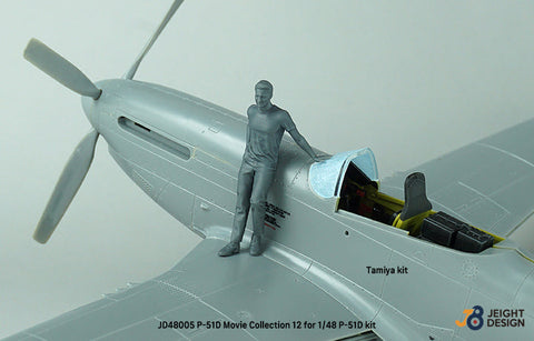 DEFモデル JD48005 1/48 P-51D マスタング デカールセット ムービーコレクション No.12 フィギュア付き (タミヤ/ 他キット用)