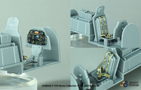 DEFモデル JD48005 1/48 P-51D マスタング デカールセット ムービーコレクション No.12 フィギュア付き (タミヤ/ 他キット用)