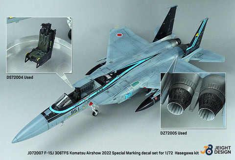 DEFモデル JD72007 1/72 F-15J 306SQ 小松航空祭 2022 - マーベリックスペシャル デカールセット(ハセガワ用)