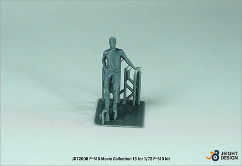 DEFモデル JD72008 1/72 P-51D マスタング デカールセットフィギュア付き ムービーコレクション No.13 - マーベリック (タミヤ/ 他キット)