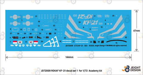DEFモデル JD72009 1/72 韓国空軍 KF-21 ポラメ 1 - フライトテスト No.001 サチョン2023 (アカデミー用)