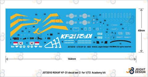 DEFモデル JD72010 1/72 韓国空軍 KF-21 ポラメ 2 - フライトテスト No.002 サチョン2023 (アカデミー用)
