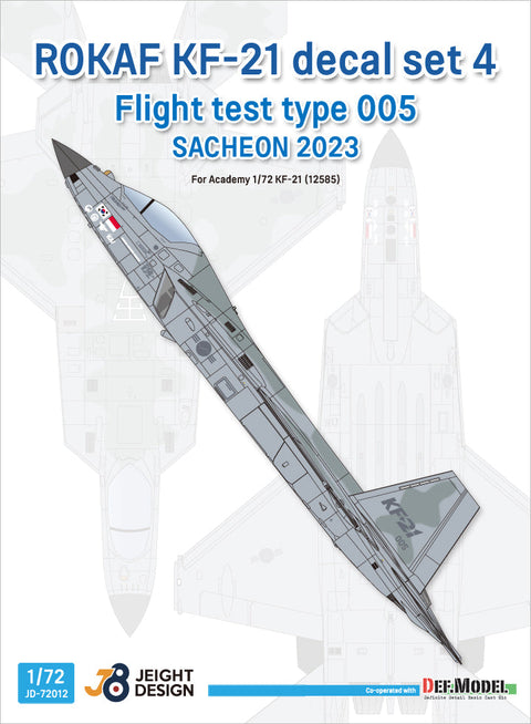 DEFモデル JD72012 1/72 韓国空軍 KF-21 ポラメ 4 - フライトテスト No.005 サチョン2023 (アカデミー用)