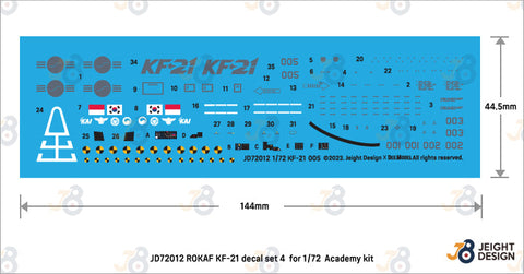 DEFモデル JD72012 1/72 韓国空軍 KF-21 ポラメ 4 - フライトテスト No.005 サチョン2023 (アカデミー用)