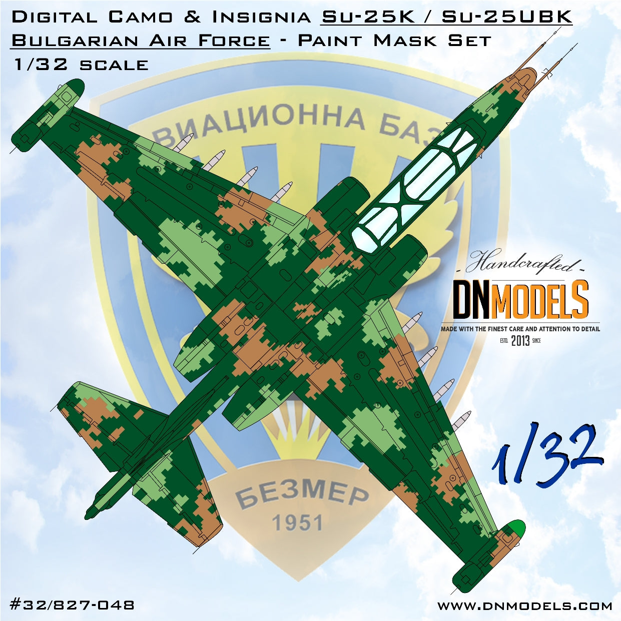 DNモデル 32/827-048 1/32 デジタル迷彩＆記章 Su-25K / Su-25UBK