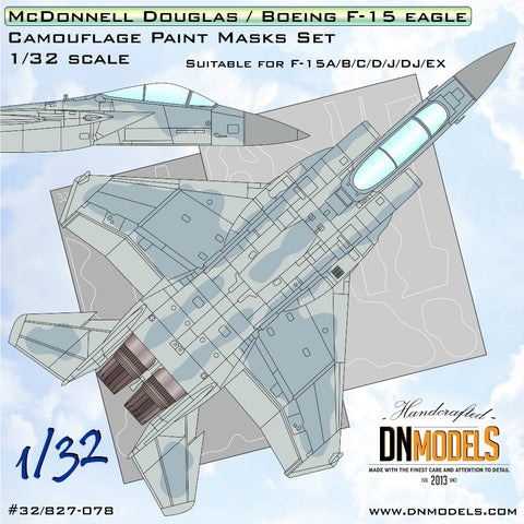 DNモデル 32/827-078 1/32 F-15 イーグル迷彩塗装マスクセット(全キット用)