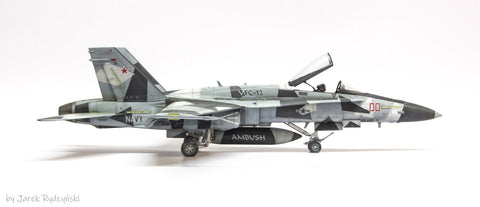 DNモデル 48/827-034 1/48 F/A-18 ホーネット アグレッサー用アークティック スプリンター迷彩塗装マスク(キネティック用)