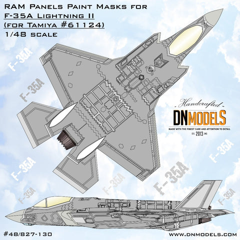 DNモデル 48/827-130 1/48 F-35A ライトニング II RAMパネル"初期型"塗装マスクセット（タミヤ 61124用）