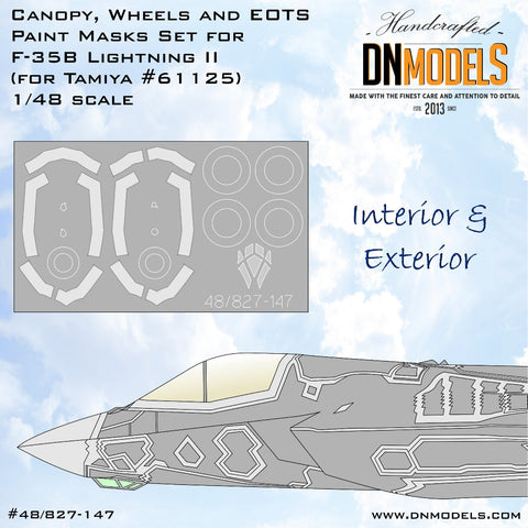 DNモデル 48/827-147 1/48 F-35B ライトニング II キャノピー,ホイール,EOTS ペイントマスクセット（タミヤ 61125用）