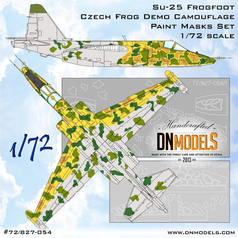 DNモデル 72/827-054 1/72 チェコ フロッグ Su-25 フロッグフット デモ迷彩塗装マスクセット(全キット用)
