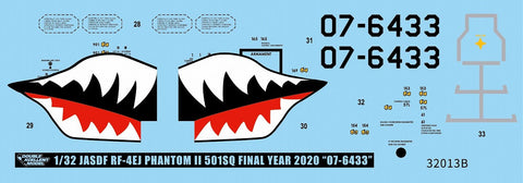 DXM 01-3211 1/32 航空自衛隊 RF-4EJ 501SQ ファントムII ファイナルイヤー 2020 #07-6433(ステンシル無)