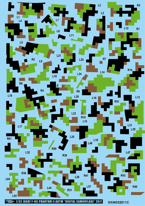 DXM 01-3509 1/32 航空自衛隊 F-4EJ ファントムII 飛行開発実験団 2017 デジタル カモフラージュ