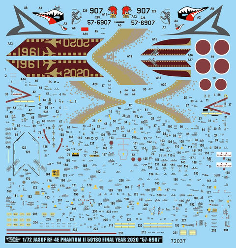 DXM 01-7137 1/72 航空自衛隊 RF-4E ファントム II 501SQ ファイナルイヤー 2020 #57-6907