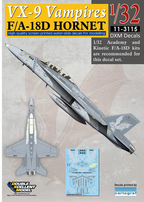 DXM 11-3115 1/32 アメリカ海軍 F/A-18D ホーネット VX-9 ヴァンパイアーズ