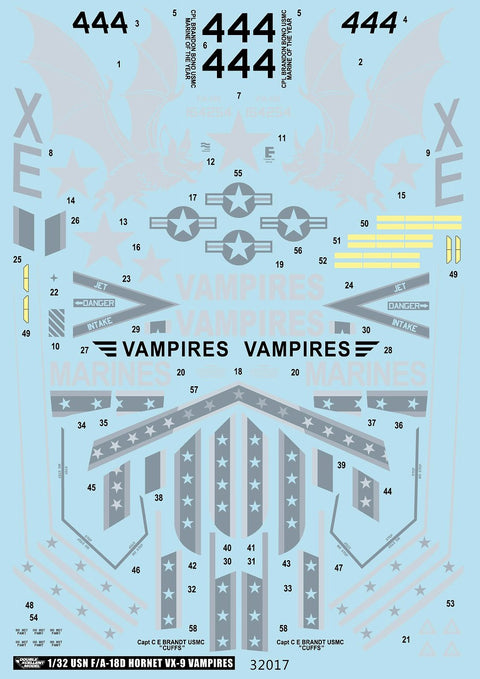 DXM 11-3216 1/32 アメリカ海軍 F/A-18C & F/A-18D ホーネット VX-9 ヴァンパイアーズ