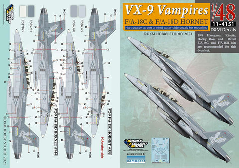 DXM 11-4151 1/48 アメリカ海軍/アメリカ海兵隊 F/A-18C & F/A-18D ホーネット VX-9 ヴァンパイアーズ