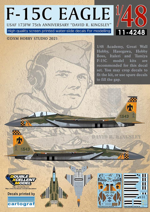 DXM 11-4248 1/48 アメリカ空軍 F-15C 第173戦闘航空団 75周年 "デビッド・リチャード・キングスリー"
