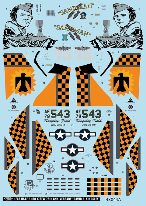 DXM 11-4248 1/48 アメリカ空軍 F-15C 第173戦闘航空団 75周年 "デビッド・リチャード・キングスリー"