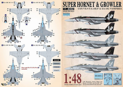 DXM 11-4352 1/48 アメリカ海軍 F/A-18E/F & EA-18G VX-9 ヴァンパイアーズ