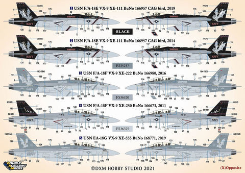 DXM 11-4352 1/48 アメリカ海軍 F/A-18E/F & EA-18G VX-9 ヴァンパイアーズ