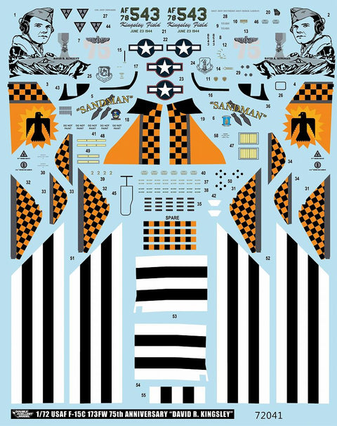 DXM 11-7141 1/72 アメリカ空軍 F-15C 第173戦闘航空団 75周年 "デビッド・リチャード・キングスリー"