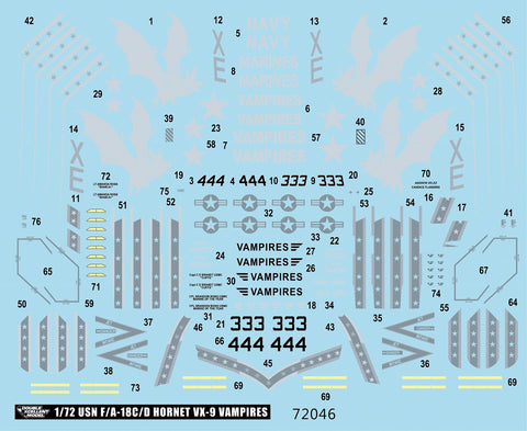 DXM 11-7146 1/72 アメリカ海軍/アメリカ海兵隊 F/A-18C & F/A-18D ホーネット VX-9 ヴァンパイアーズ