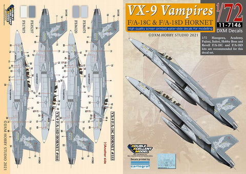 DXM 11-7146 1/72 アメリカ海軍/アメリカ海兵隊 F/A-18C & F/A-18D ホーネット VX-9 ヴァンパイアーズ
