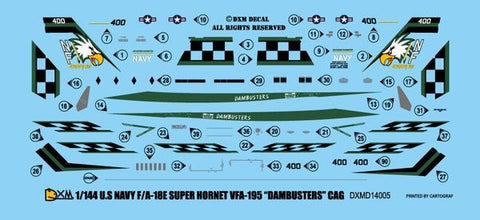 DXM 21-1105 1/144 アメリカ海軍 F/A-18E VFA-195 ダムバスターズ 2011 チィッピーホー