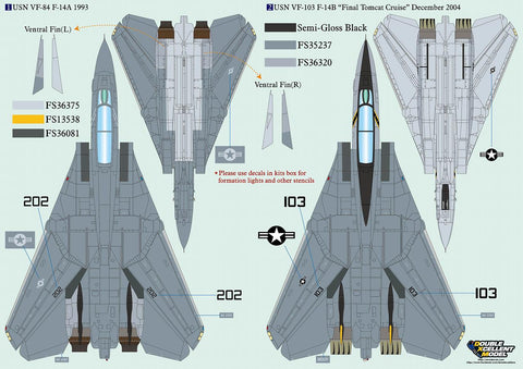 DXM 21-4157 1/48 アメリカ海軍 F-14A/B VF-84/101/103/ & IRIAF コレクション 1