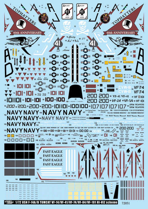 DXM 21-7152 1/72 アメリカ海軍 VF-14/41/74/84/101 F-14 トムキャット コレクション 3