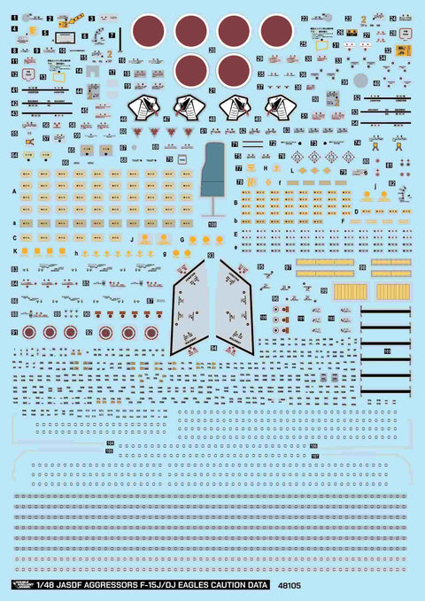 DXM 31-4166 1/48 航空自衛隊 F-15J/DJ アグレッサー コーションデータ